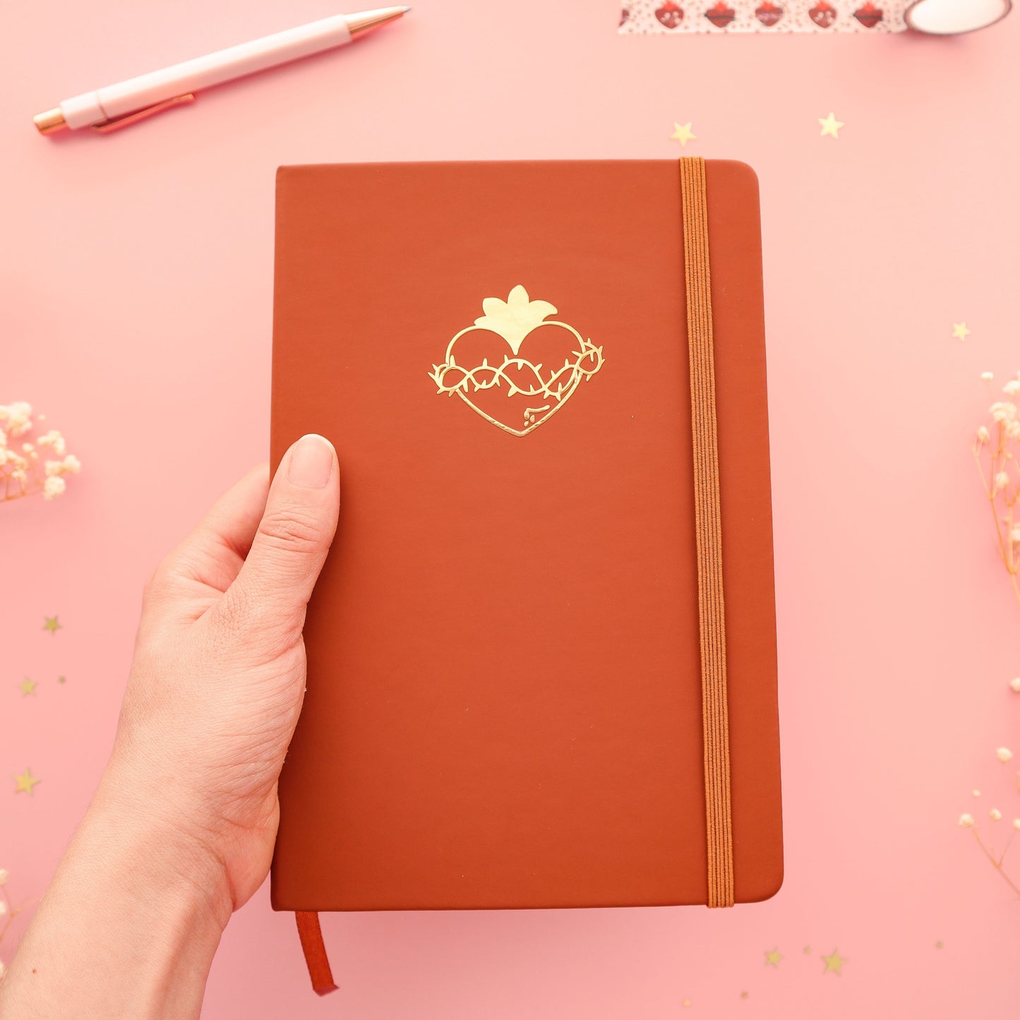 Sacred Heart Leatherette Journal