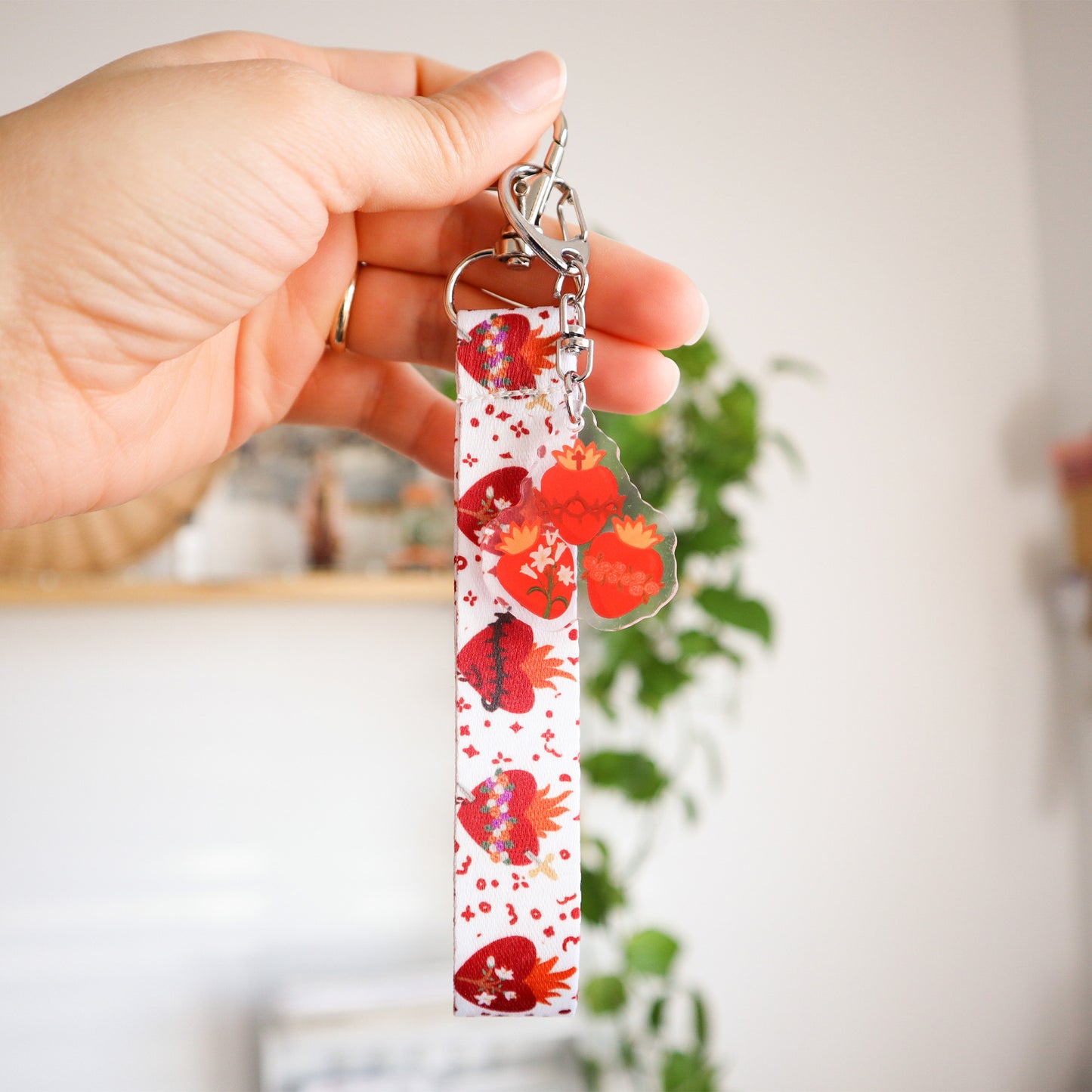 Holy Hearts Lanyard Keychain