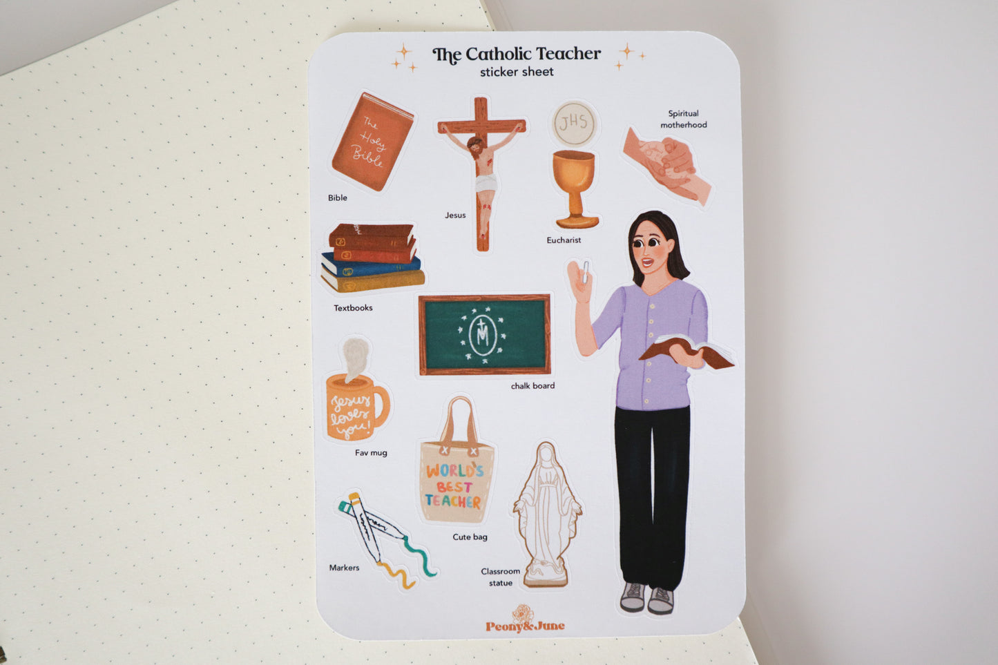 The Catholic Teacher Sticker Sheet