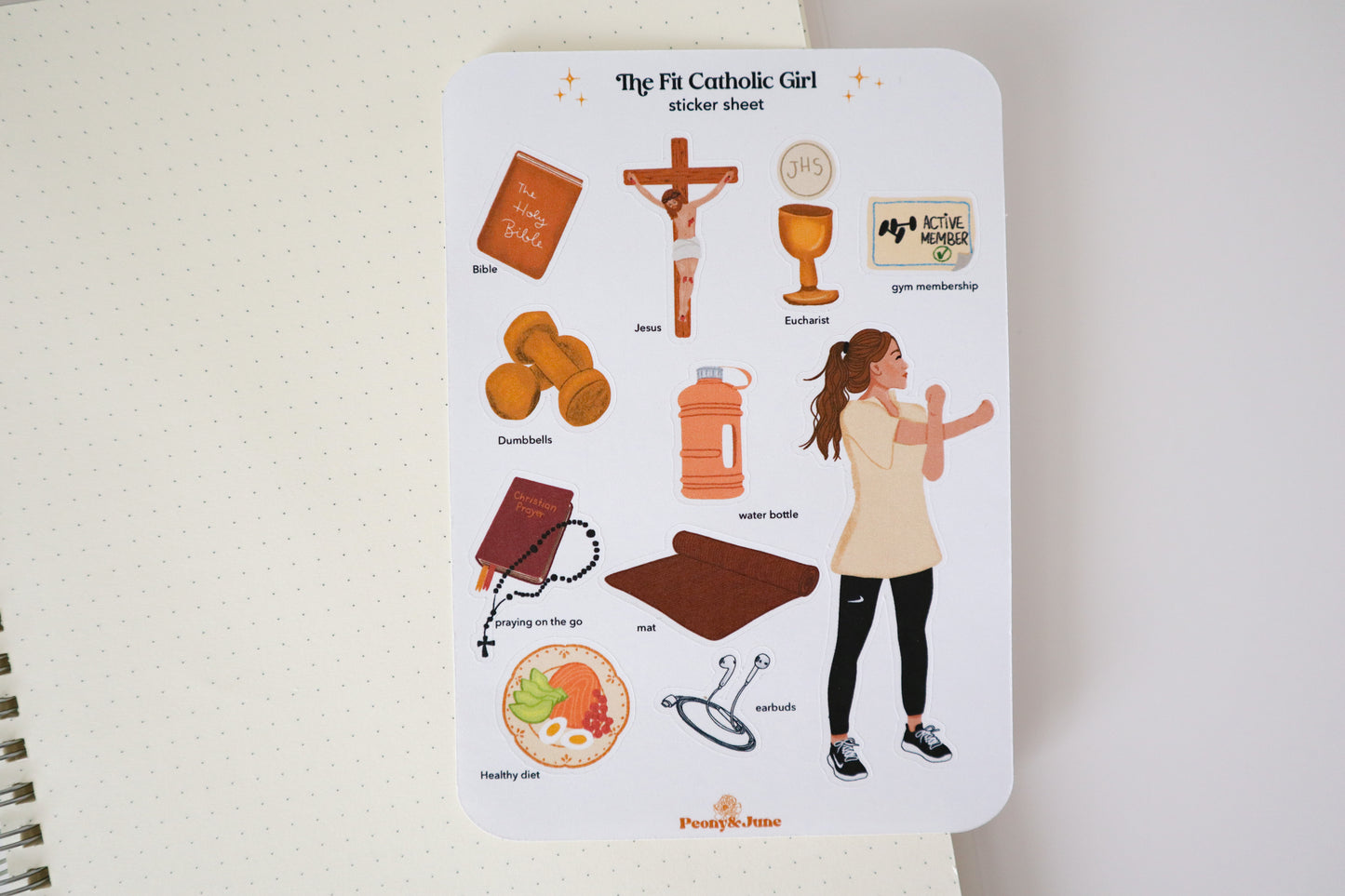 The Fit Catholic Girl Sticker Sheet