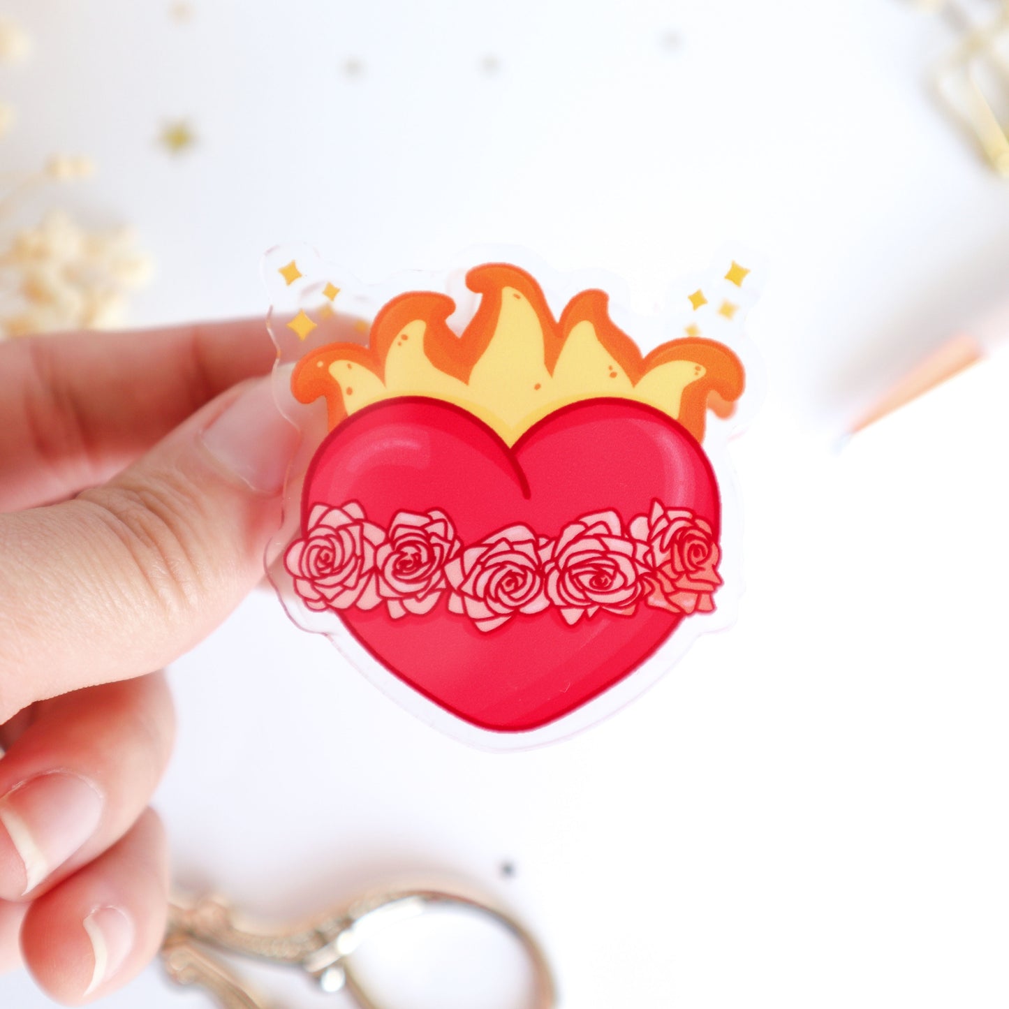 Immaculate Heart Acrylic Clip