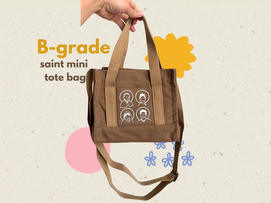 B-GRADE Catholic Saints Mini Tote Bag