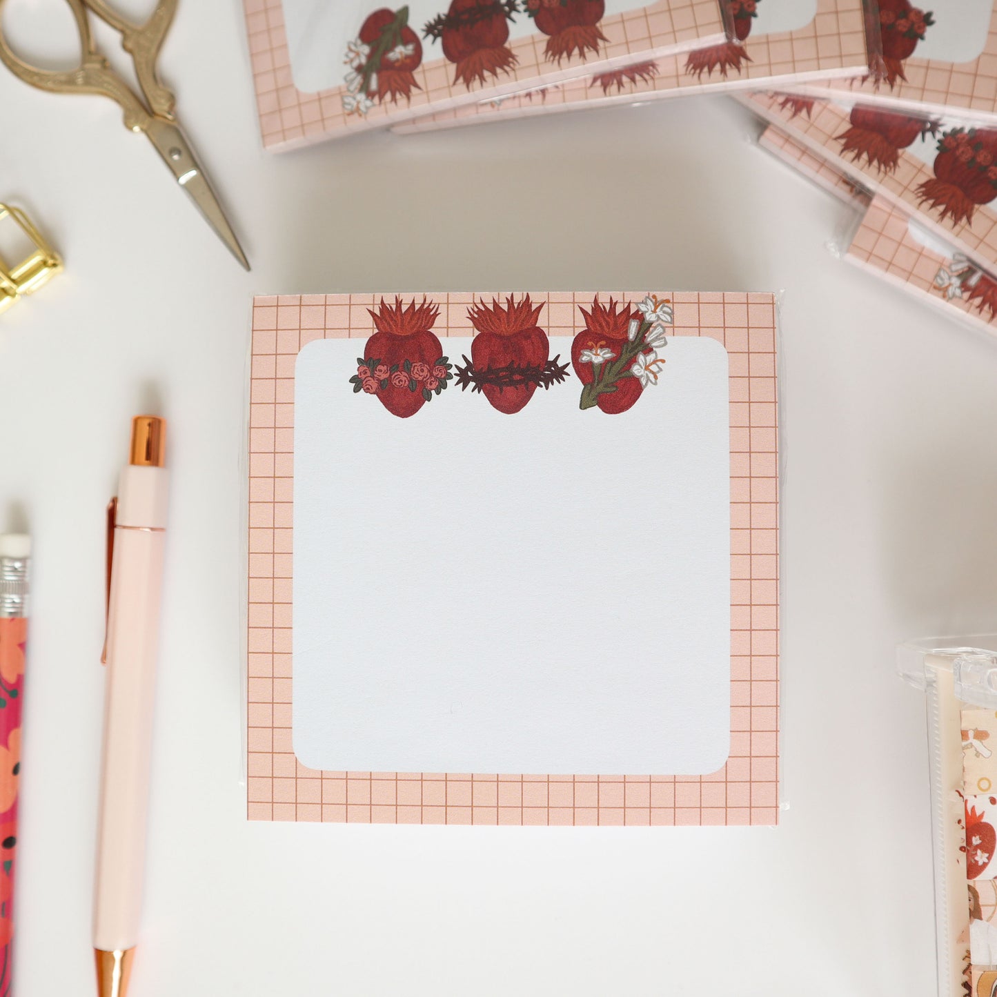 Holy Family Hearts Notepad