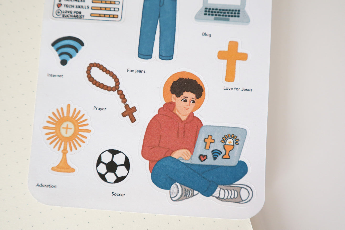 Saint Carlo Acutis Sticker Sheet