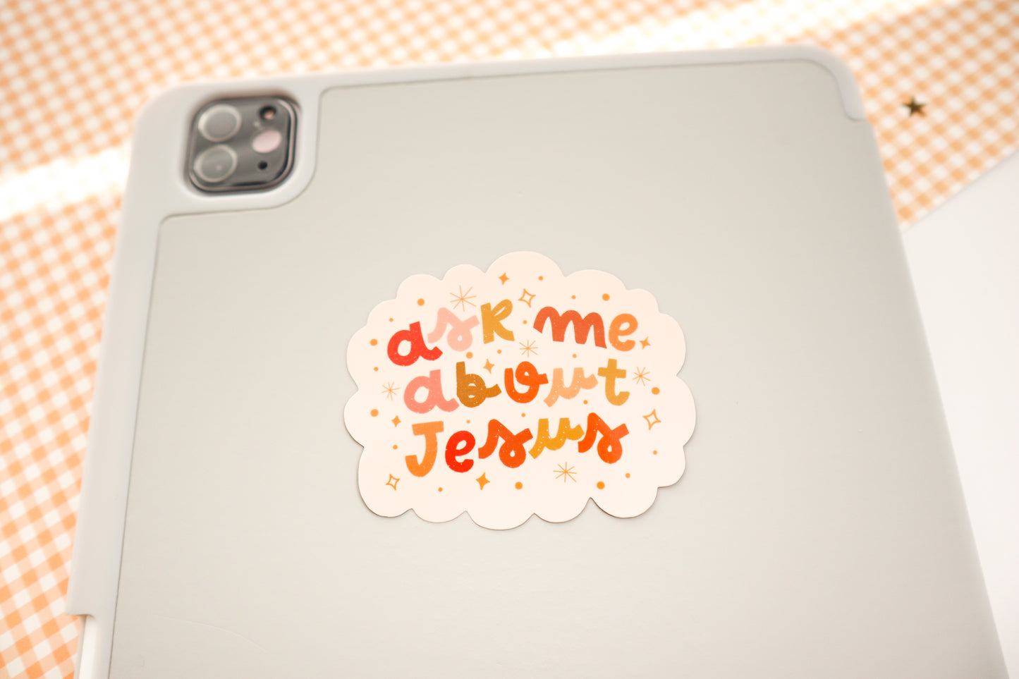 Ask Me About Jesus Sticker