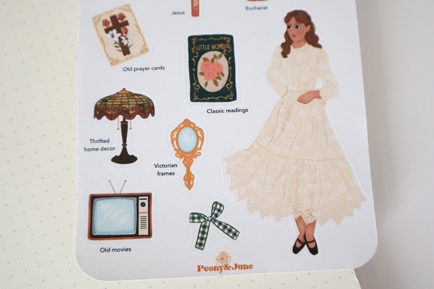 The Vintage Catholic Girl Sticker Sheet