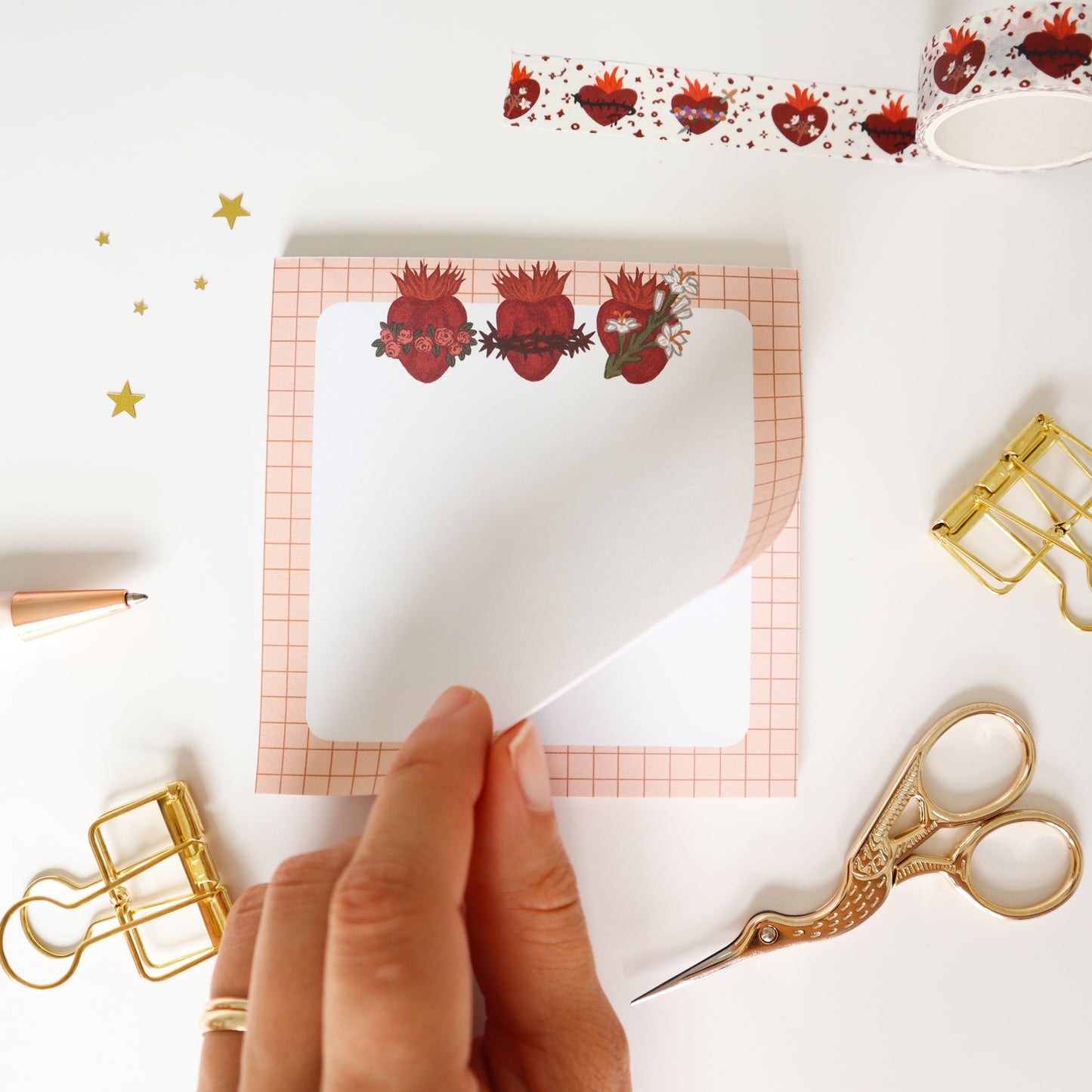 Holy Family Hearts Notepad