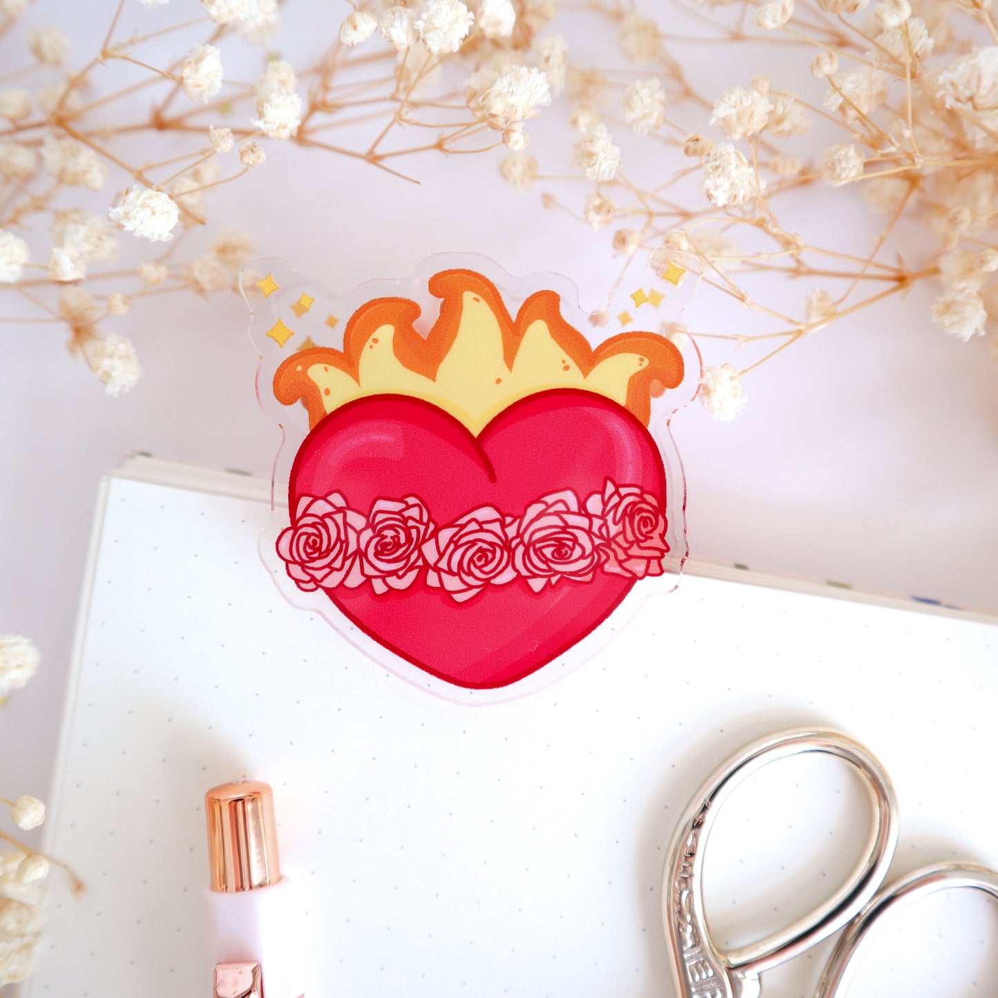 Immaculate Heart Acrylic Clip