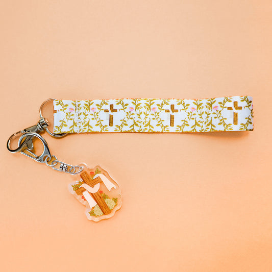 Easter Cross Lanyard Keychain