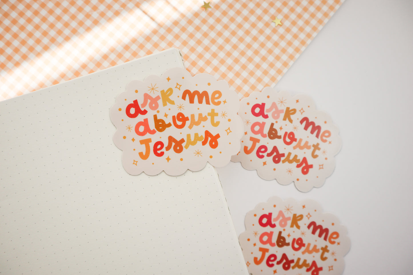 Ask Me About Jesus Sticker