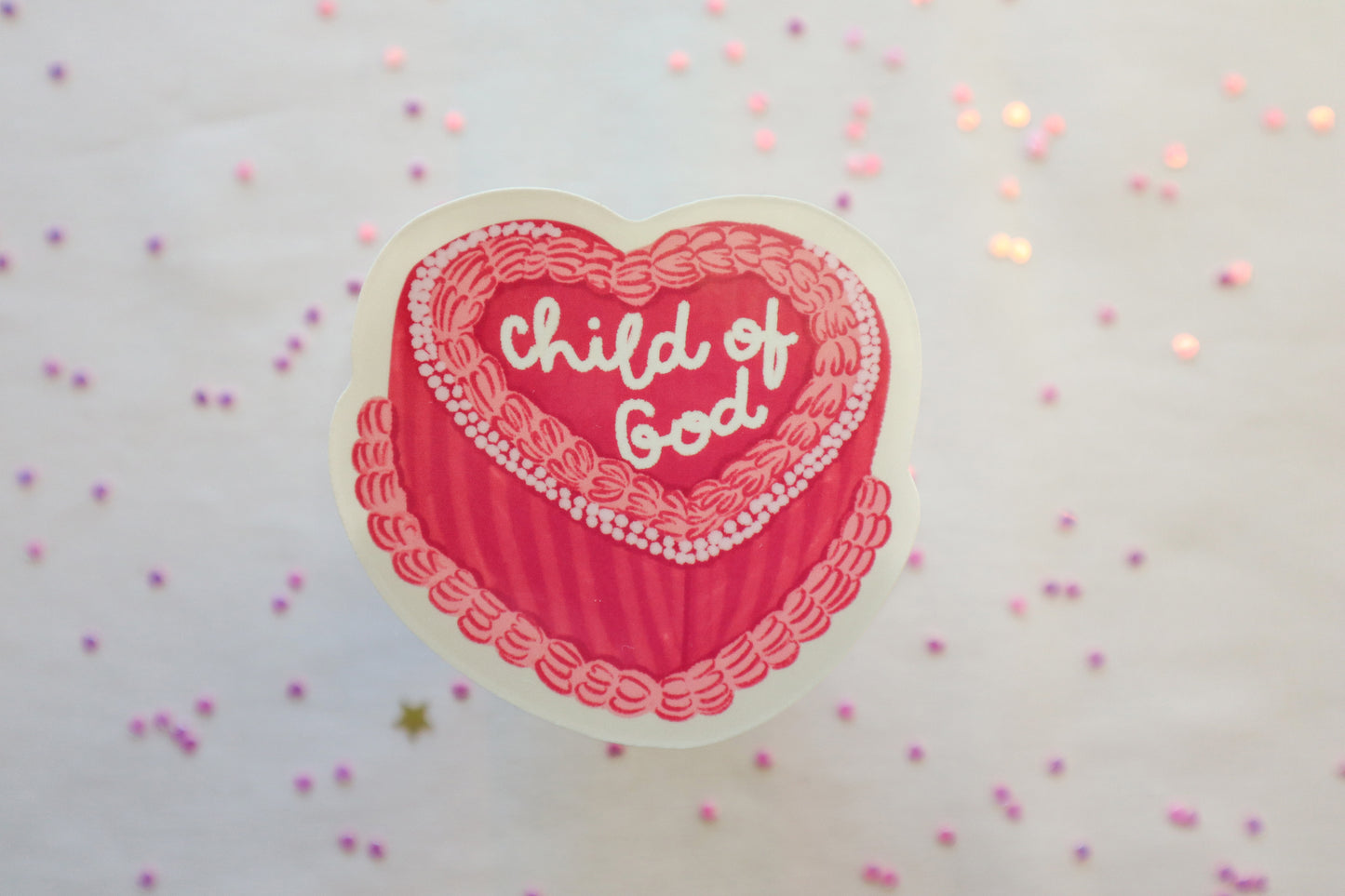 Child of God Cake Vinyl Sticker