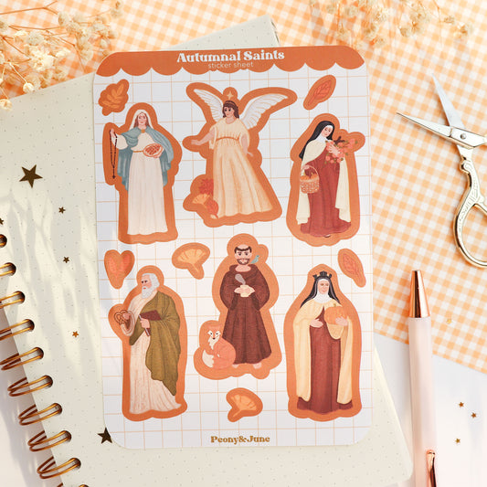 Autumnal Saints Sticker Sheet