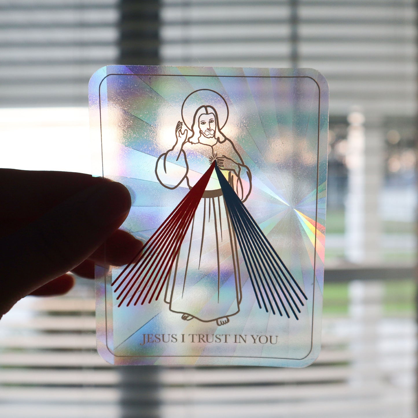 Divine Mercy Suncatcher Decal
