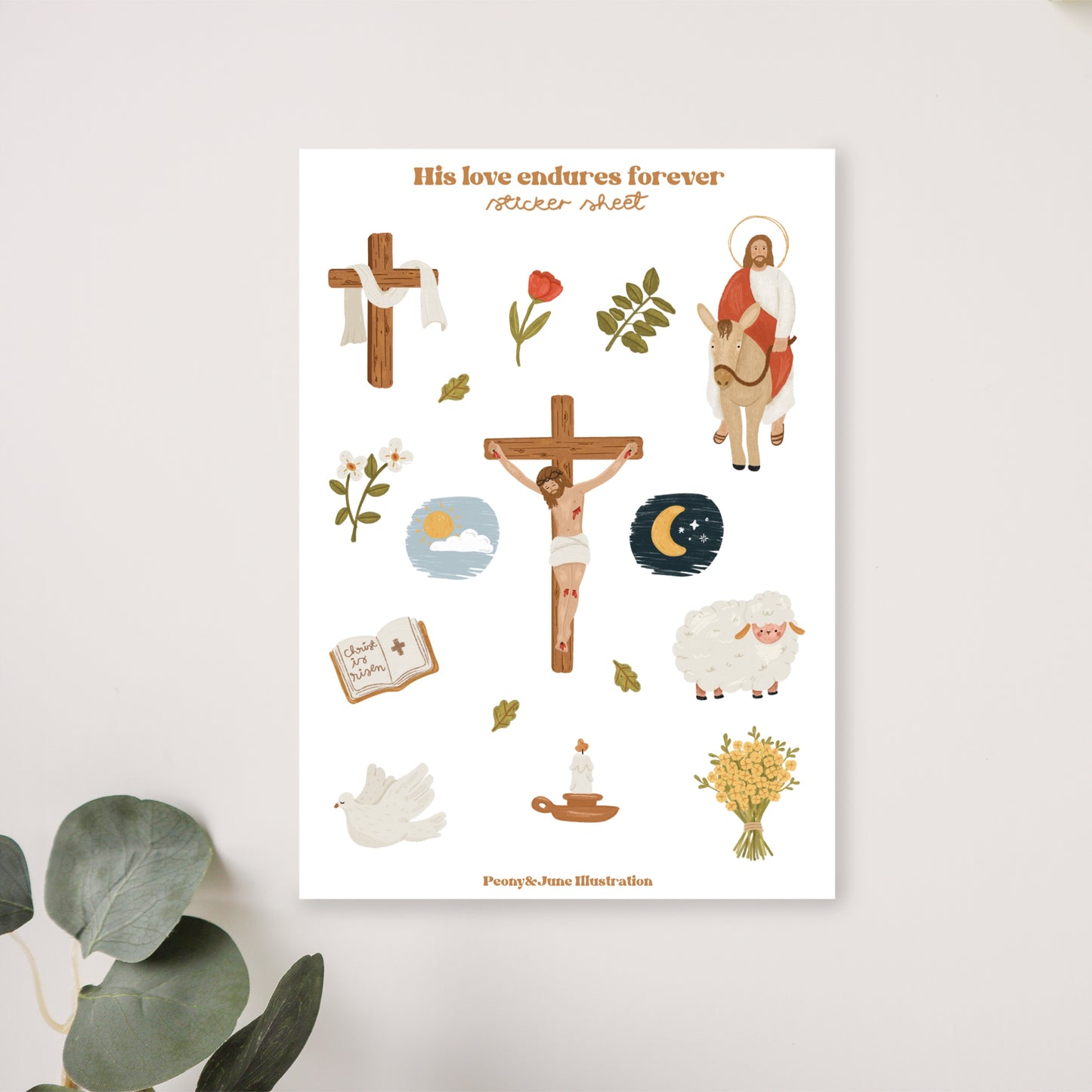 His Love Endures Forever Sticker Sheet