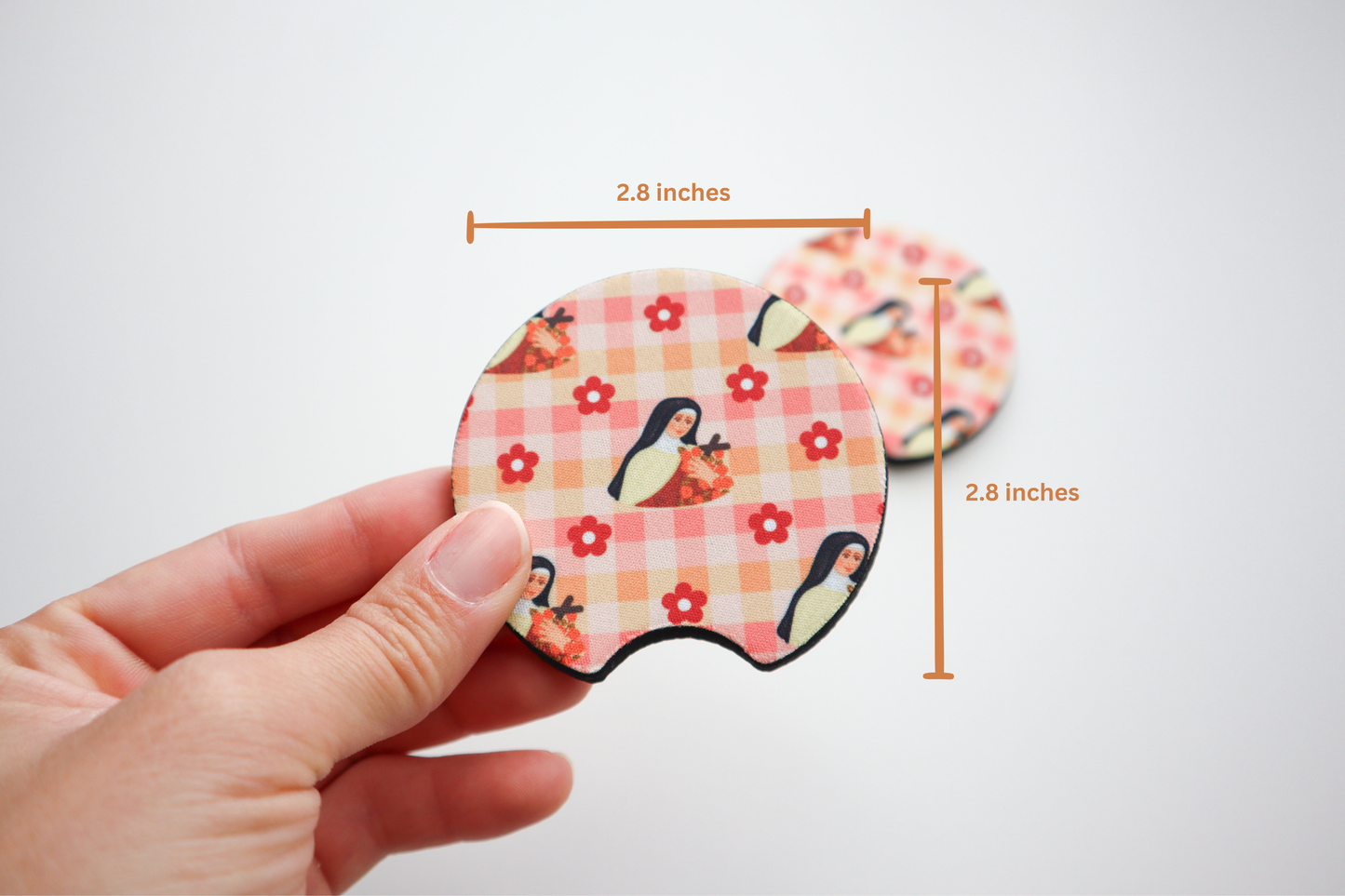 St Therese Car Coasters Set of 2