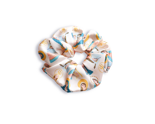 Blessed Mother Medium Satin Scrunchie