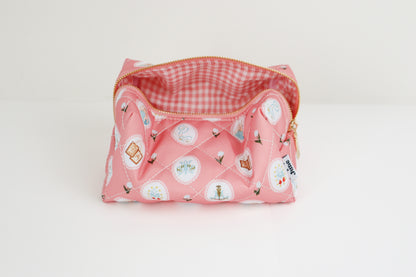 Pink Marian Quilted Makeup Bag