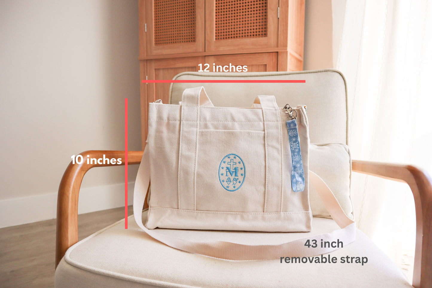 Marian Embroidered Crossbody Tote Bag