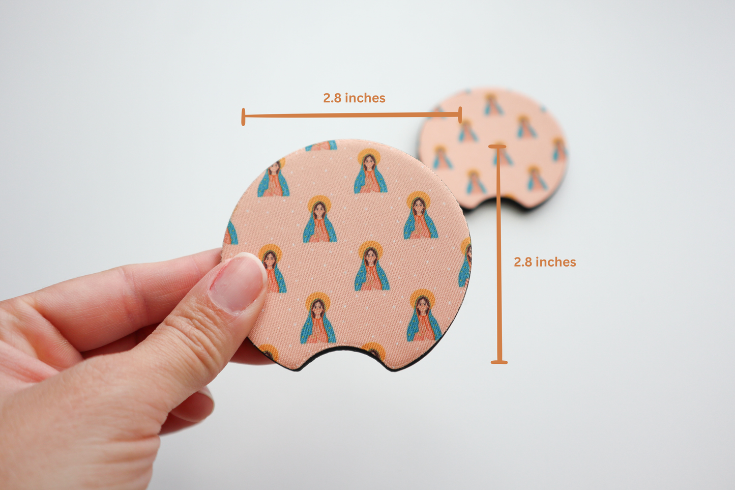 Guadalupe Car Coasters Set of 2