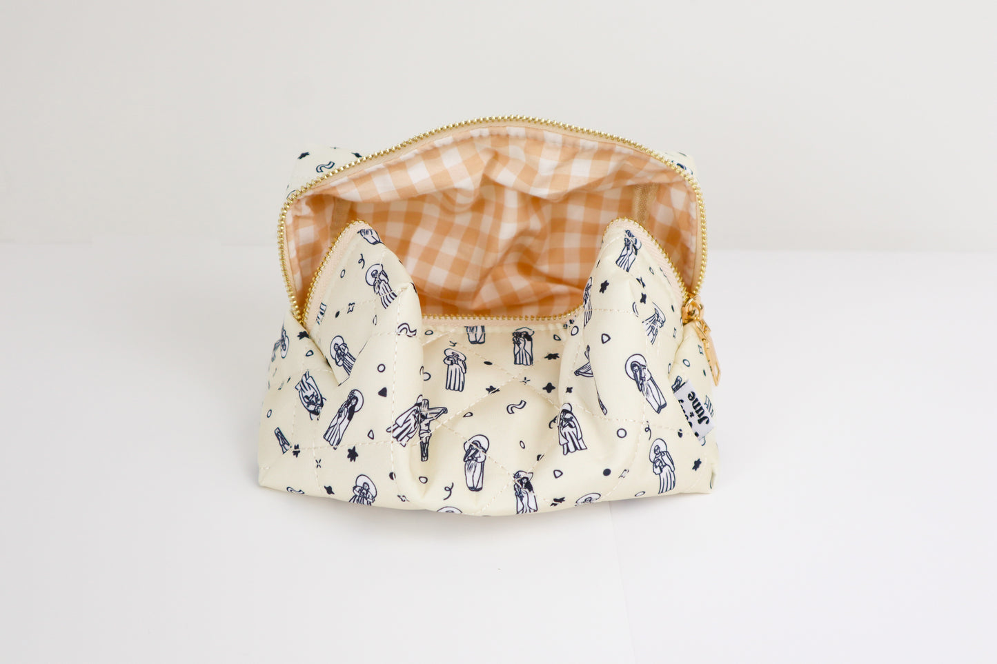 Jesus & Saints Quilted Makeup Bag
