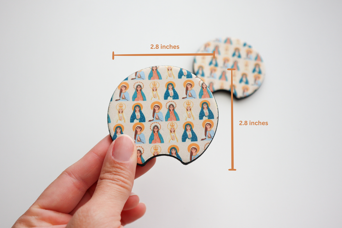 Blessed Mother Car Coasters Set of 2