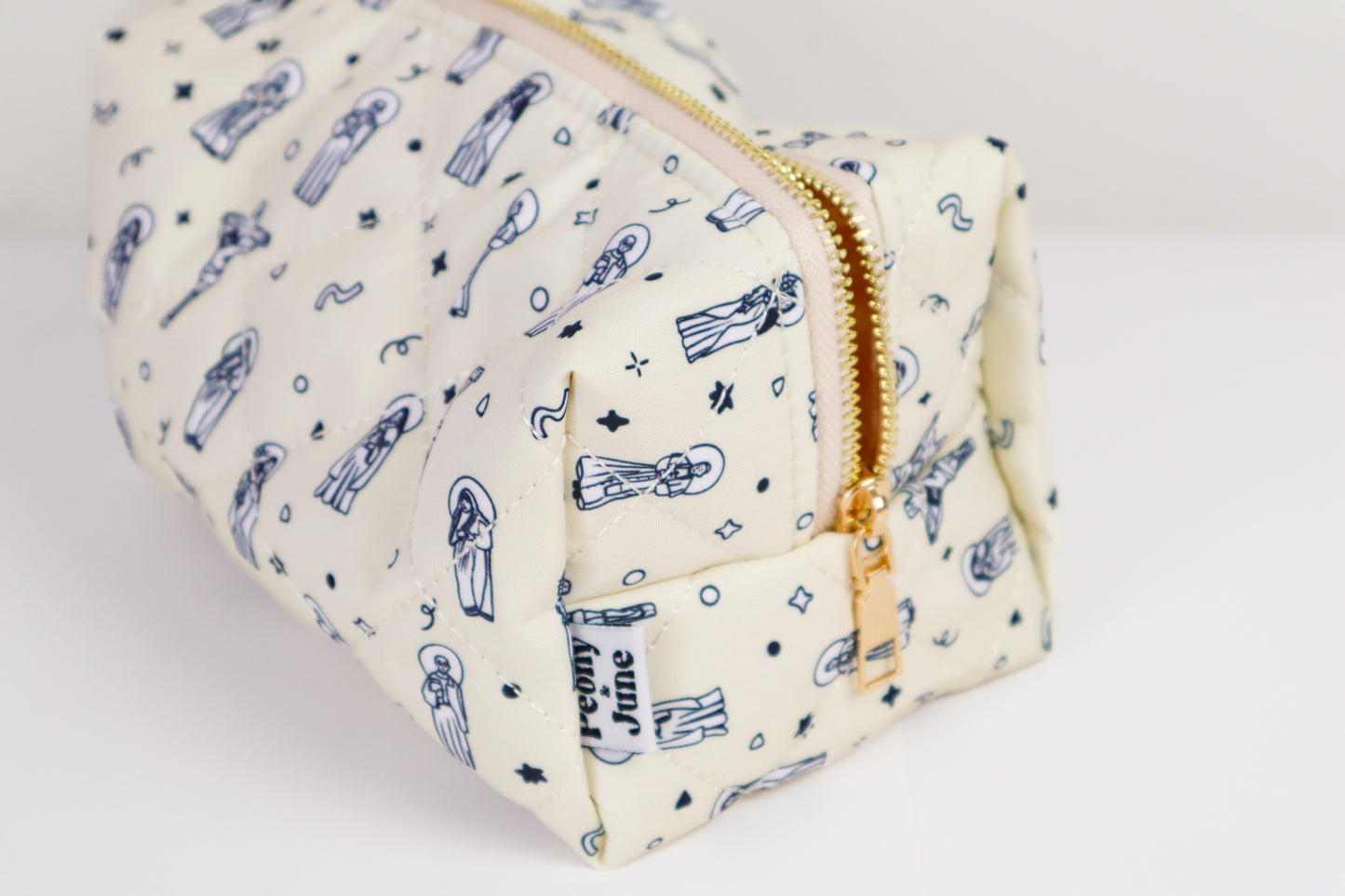 Jesus & Saints Quilted Makeup Bag