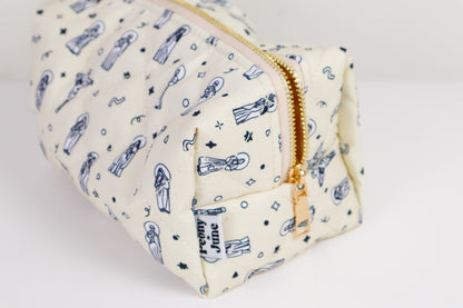 Jesus & Saints Quilted Makeup Bag