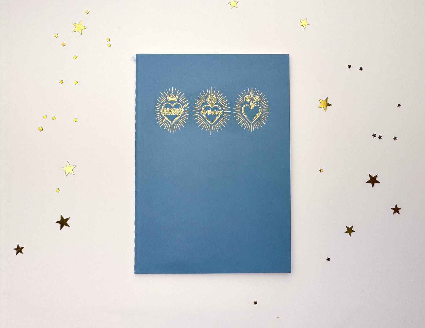 Blue Holy Hearts A6 Softcover Notebook