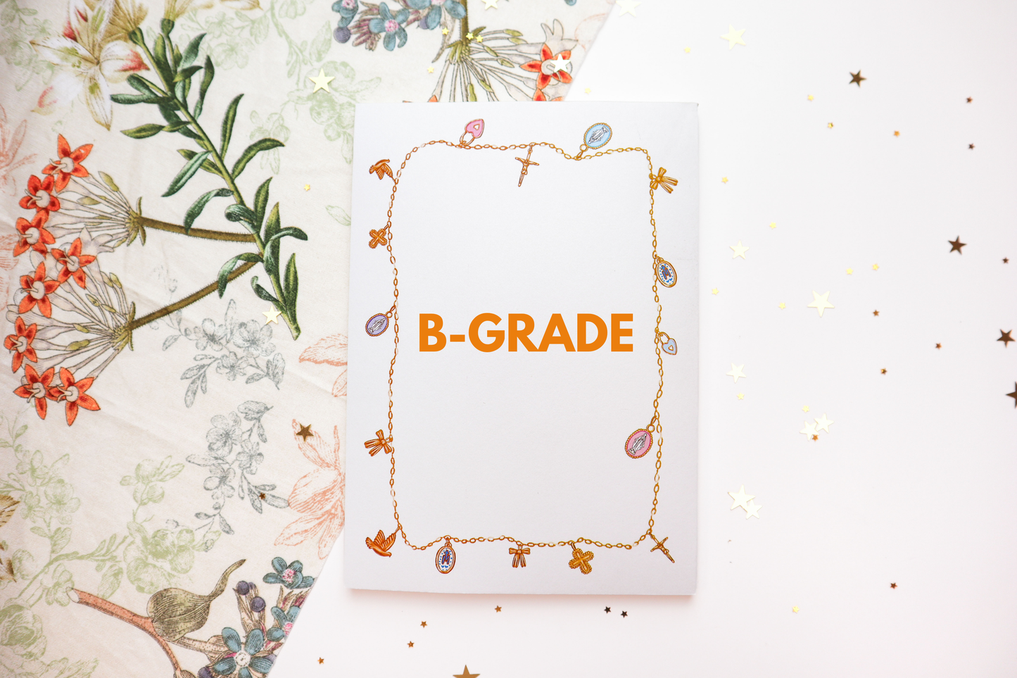 B GRADE Catholic Charm Necklace Notepad