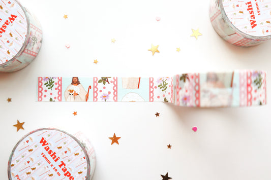 The Good Shepherd Blue Pattern Washi Tape