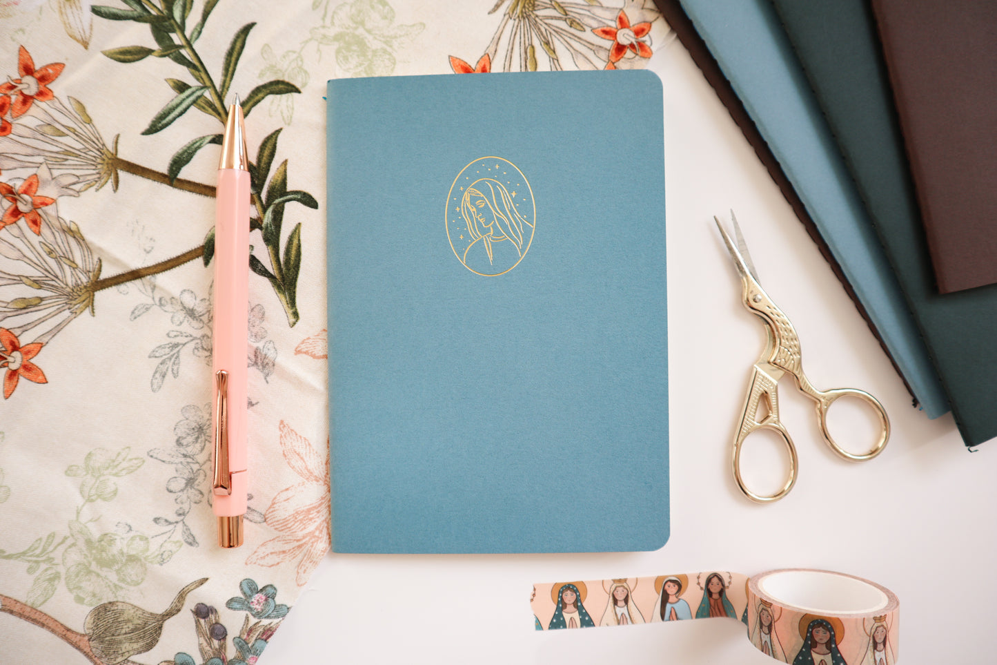 Blue Marian A6 Softcover Notebook