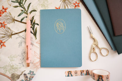 Blue Marian A6 Softcover Notebook