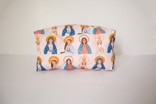 Blessed Mother Quilted Pouch