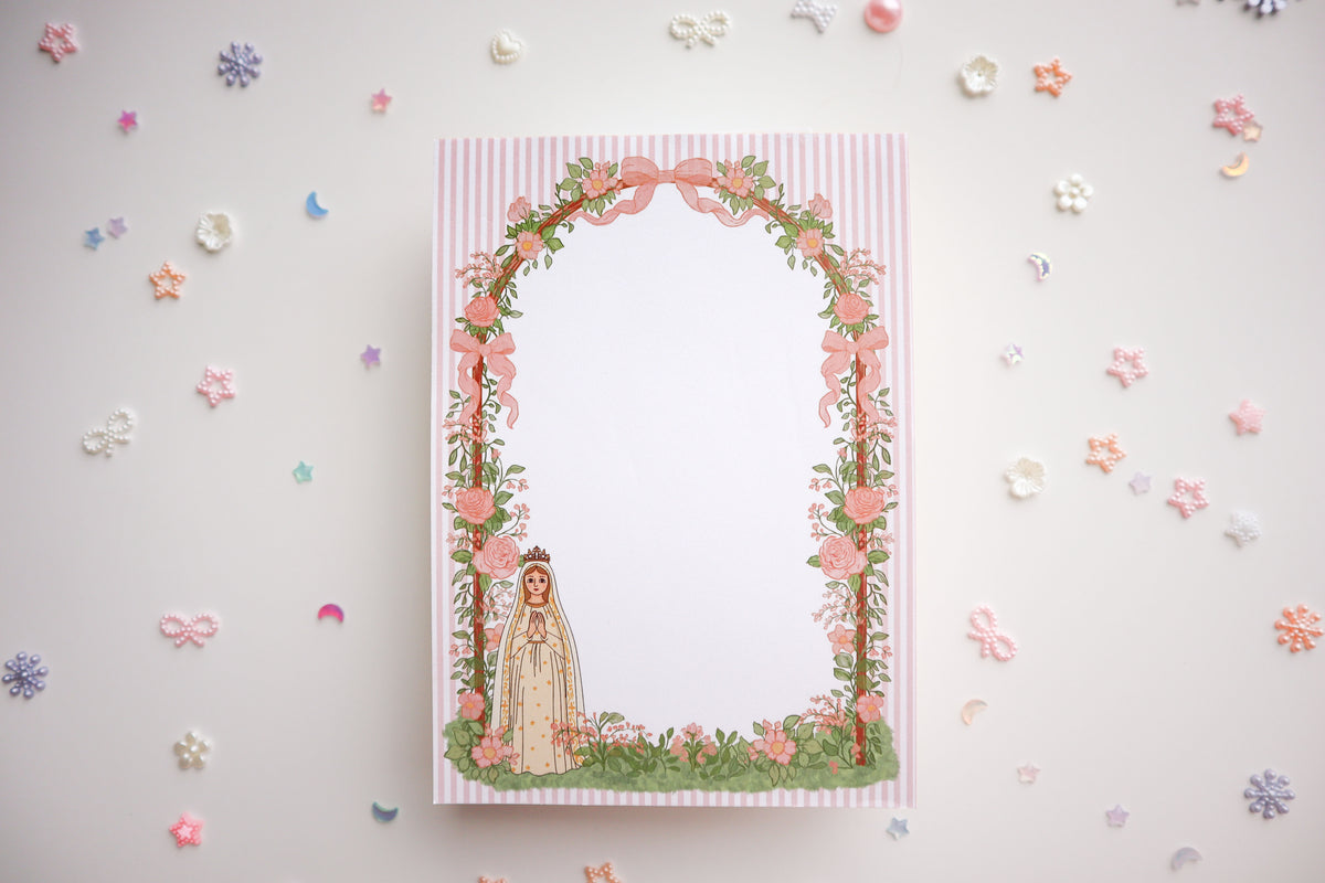 Our Lady of Fatima Notepad 5x7