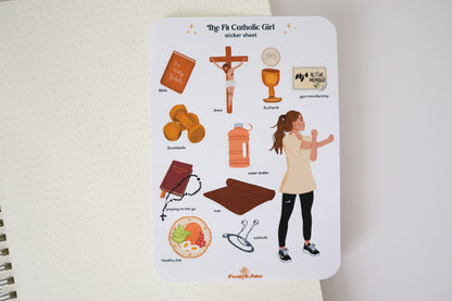 The Fit Catholic Girl Sticker Sheet