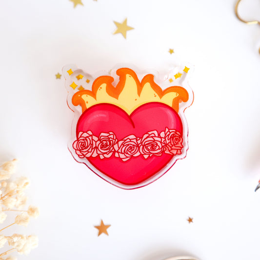 Immaculate Heart Acrylic Clip