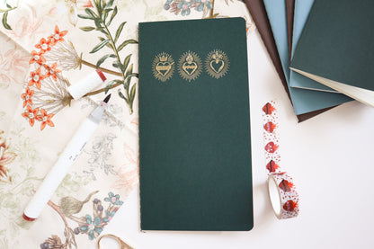 Green Holy Hearts TN size Notebook