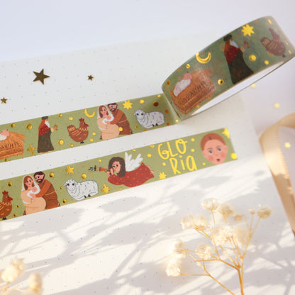 Gold Foil Nativity Washi Tape