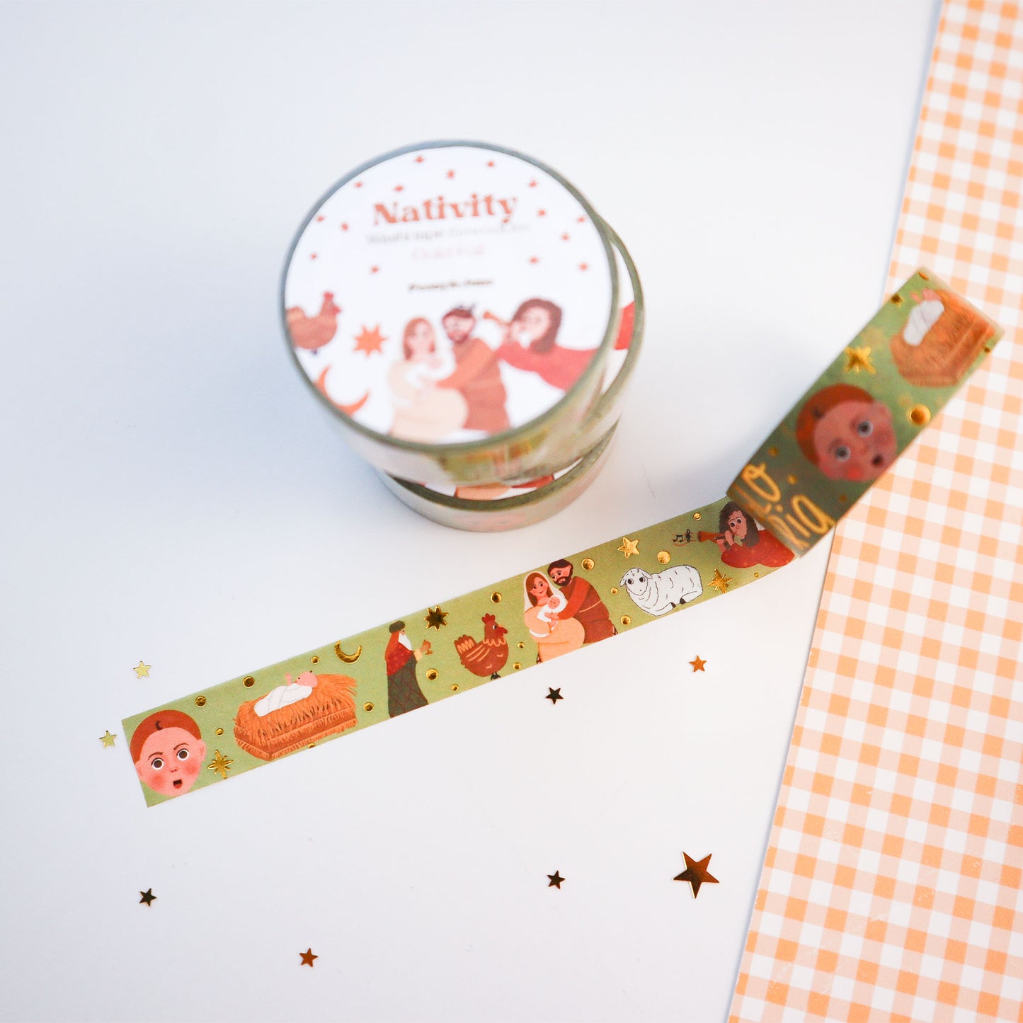 Gold Foil Nativity Washi Tape