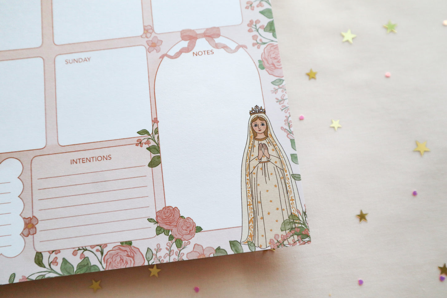 Our Lady Of Fatima Weekly Planner Notepad