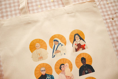 Catholic Saints Canvas Tote Bag