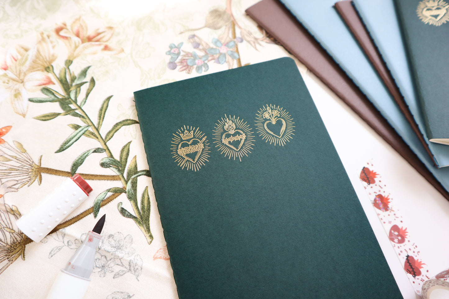 Green Holy Hearts TN size Notebook