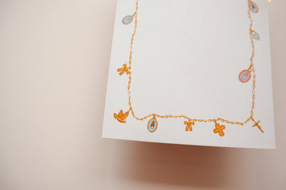 Catholic Charm Necklace Notepad