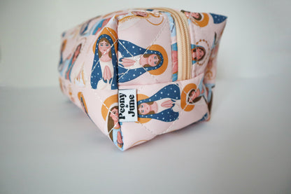 Blessed Mother Quilted Pouch