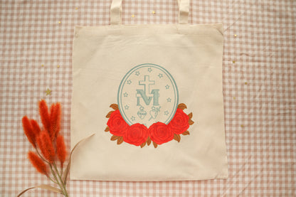 Miraculous Medal Canvas Tote Bag