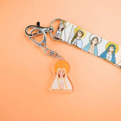 Blessed Mother Lanyard Keychain