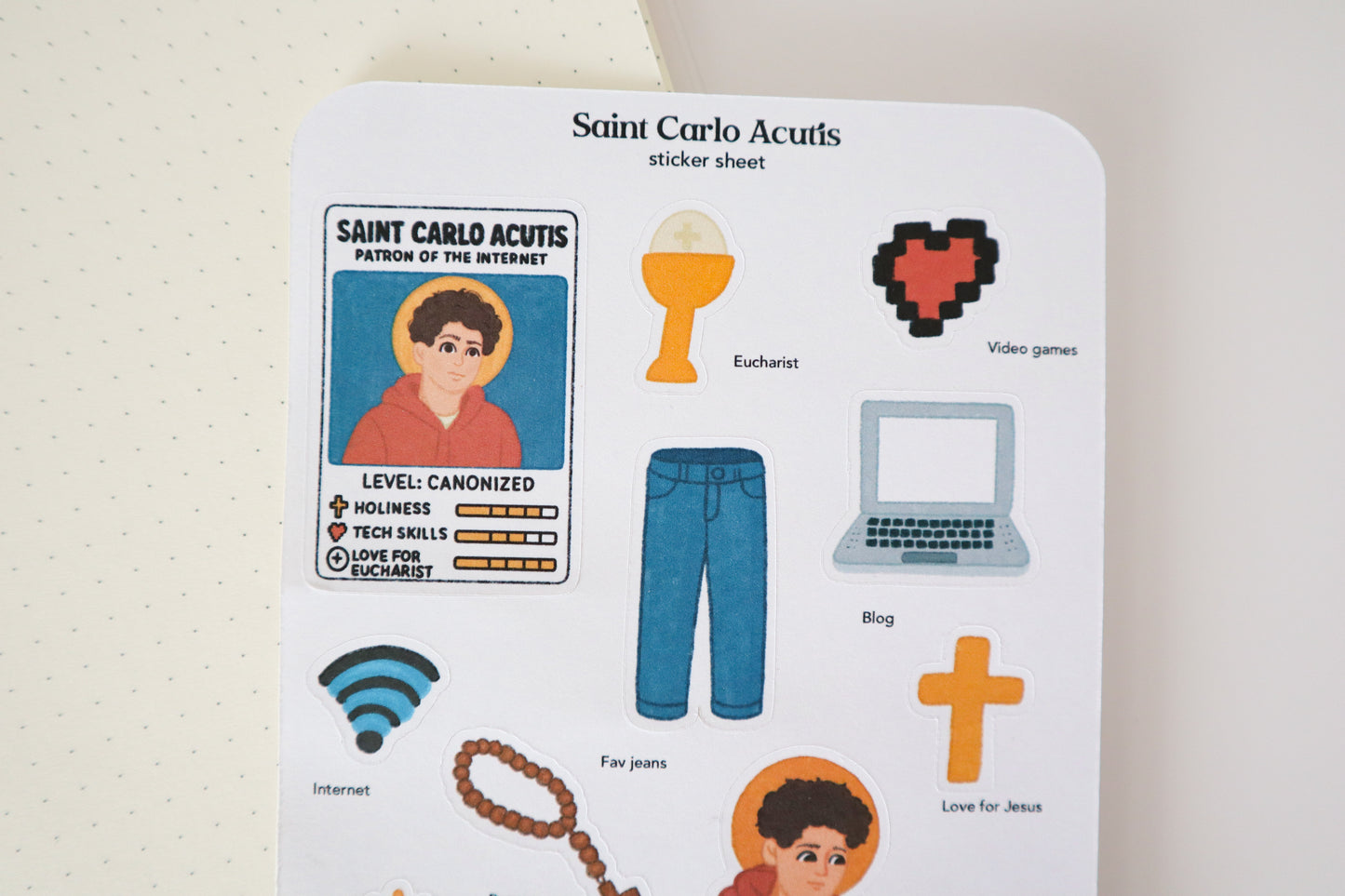 Saint Carlo Acutis Sticker Sheet