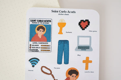 Saint Carlo Acutis Sticker Sheet