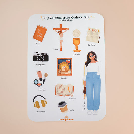 The Contemporary Catholic Girl Sticker Sheet