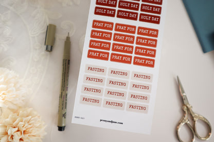 Catholic Practices Sticker Sheet